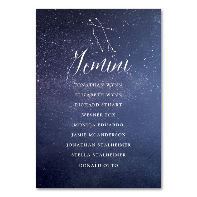 Carte de Mariage de la constellation Gemini (Par défaut)