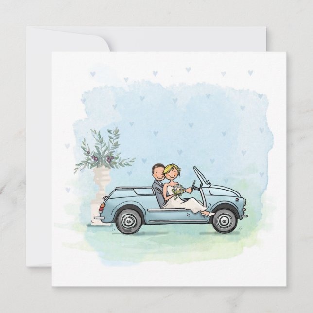 Carte de mariage de mariée mariée mariée mariée da (Devant)