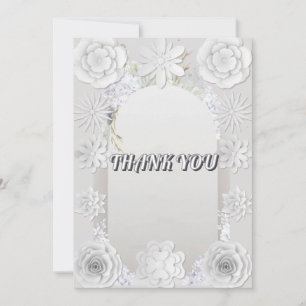 Carte de Mariage de Merci de texture florale intég