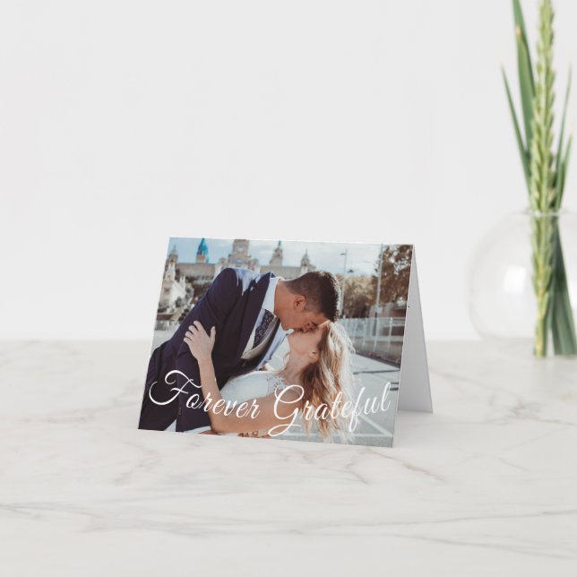 Carte de Mariage de Merci élégante pour toujours (Devant)