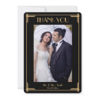 Carte de Mariage de Merci Gatsby Art Déco Noir