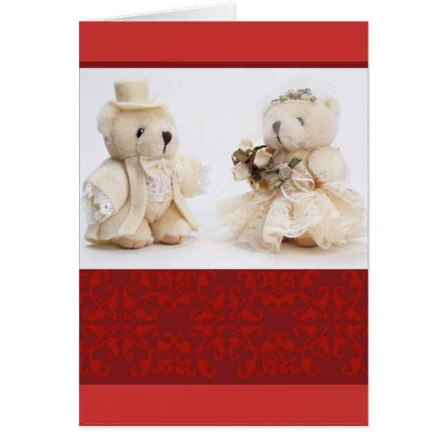 Carte de mariage de nounours (Devant)