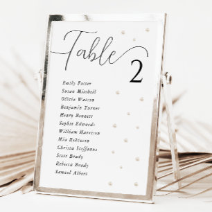 Carte de Mariage de perles blanches 7x5