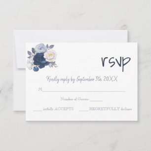 Carte de Mariage de réponse RSVP