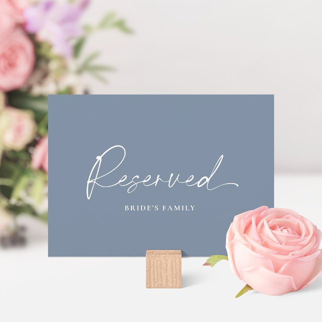Carte de Mariage de réserve Dusty Blue (Créateur téléchargé)