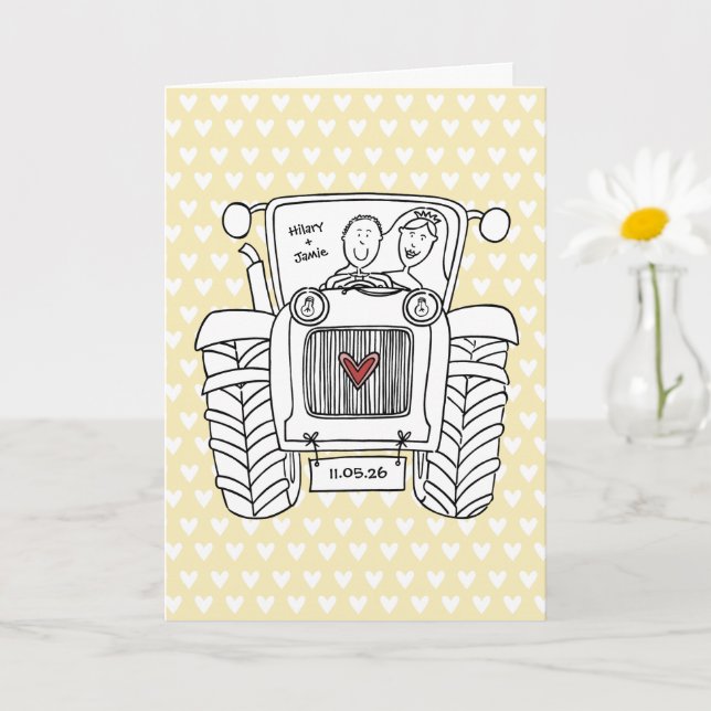 Carte de mariage de Tractor Country (Petite plante)