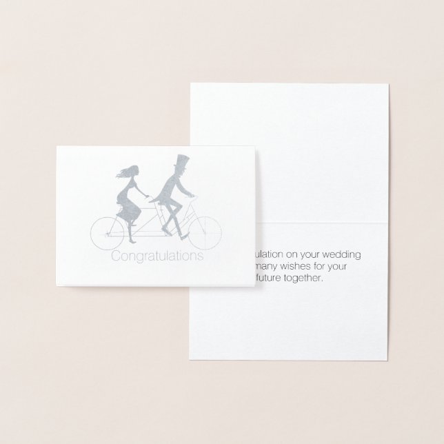 Carte de Mariage de vélo de mariée et de chambre T (Affichage)