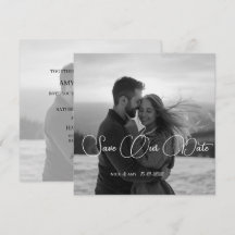 Carte de mariage d'hiver moderne et simple personn