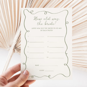 Carte de mariage écrite à la main Sage Quel âge av