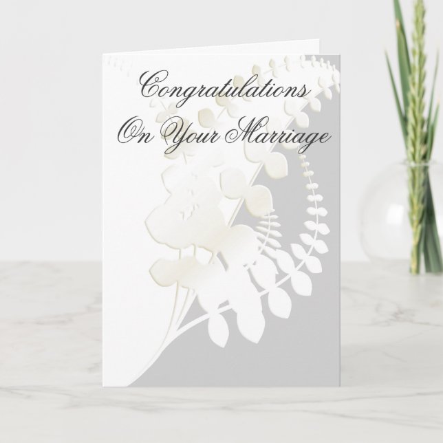 Carte de mariage élégante (Devant)