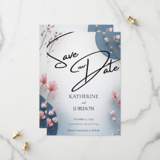 Carte de mariage Élégante Fleurs pour annoncer la