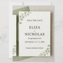 Carte de mariage Élégante Minimaliste pour Sauvega