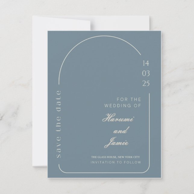 Carte de mariage élégante moderne pour annoncer la (Devant)