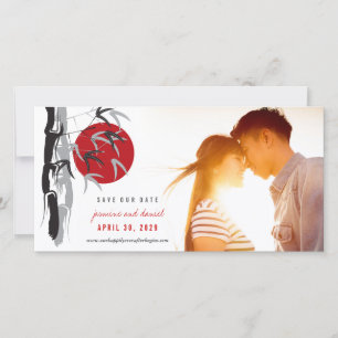Carte de mariage en bambou Sunrise Save The Date