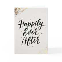 Carte de Mariage en Calligraphie avec Accents Doré