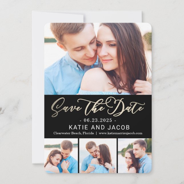 Carte de mariage en collage d'amour éternel pour a (Devant)