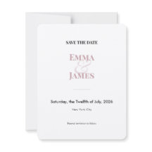 Carte de Mariage | Enregistrez la Date Ampersand M