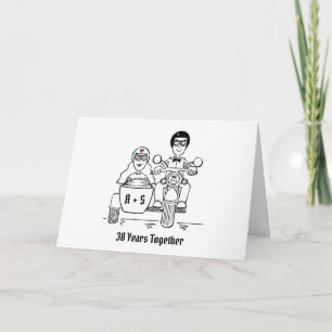 Carte de Mariage et d'Anniversaire de Mariage pour