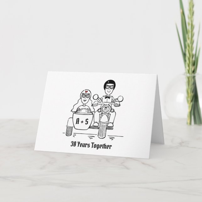 Carte de Mariage et d'Anniversaire de Mariage pour (Devant)