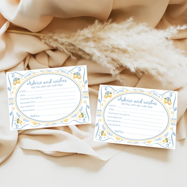 Carte de mariage Félicitations et Conseils Citron  (Créateur téléchargé)