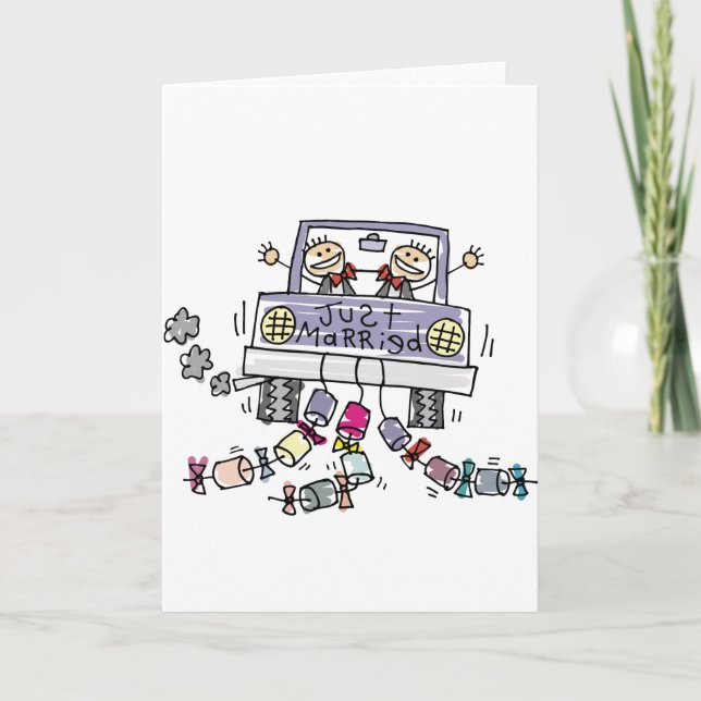 Carte de Mariage gay marié (Devant)