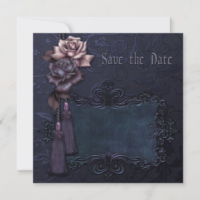 Carte de mariage gothique de mariage sombre (Devant)