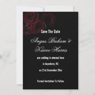 Carte de mariage gothique "Save the Date"   Romant