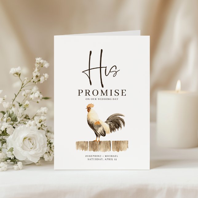 Carte de mariage livre de promesses de poulet de c (Créateur téléchargé)