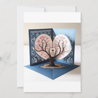 Carte de mariage Love Tree 3D