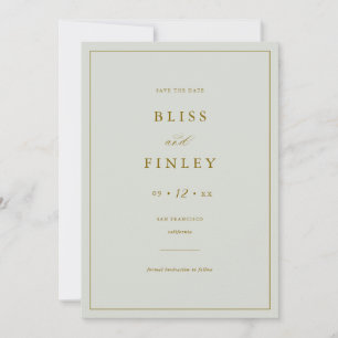 Carte de mariage minimale BLISS Save The Date