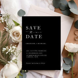 Carte de Mariage Minimaliste Moderne d'Alerte