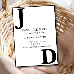 Carte de Mariage Minimaliste pour Sauvegarder la D