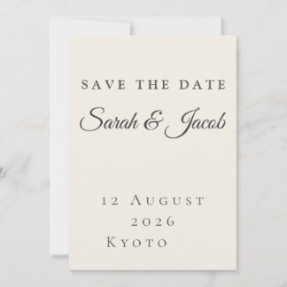 Carte de Mariage Minimaliste 'Save the Date'