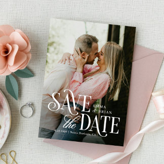 Carte de Mariage Mode Sans Époque Enregistrer la D
