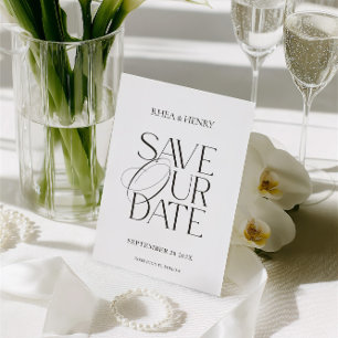 Carte de Mariage Moderne Classique pour Sauvegarde