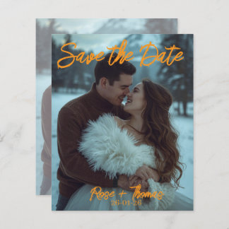 Carte de mariage moderne simple personnalisée