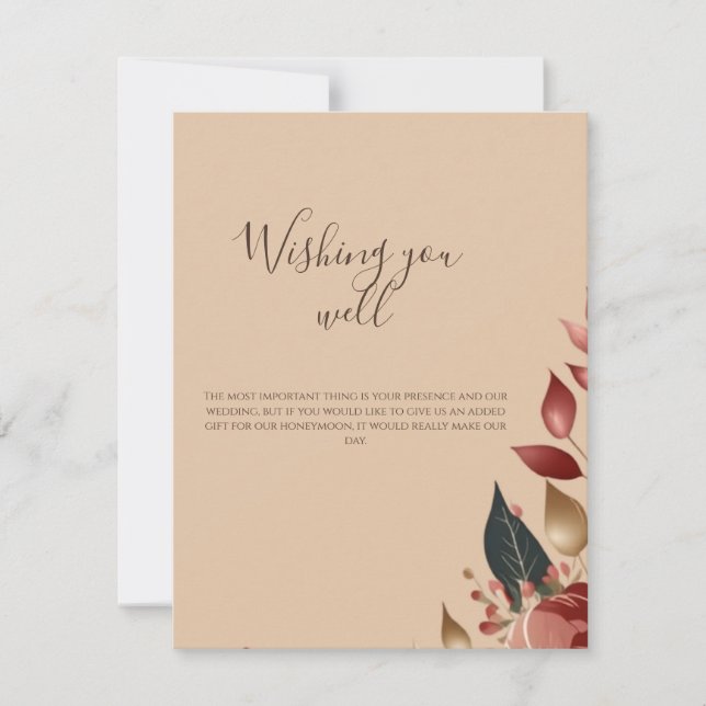 Carte de mariage moderne Tropical Rose (Devant)