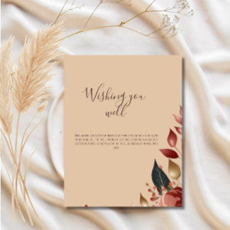 Carte de mariage moderne Tropical Rose