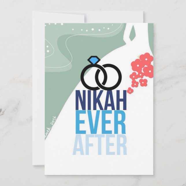 Carte de mariage Nikkah Ever After (Devant)