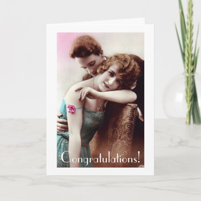 Carte de mariage ou d'anniversaire pour un couple  (Devant)