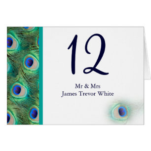 carte de mariage paon