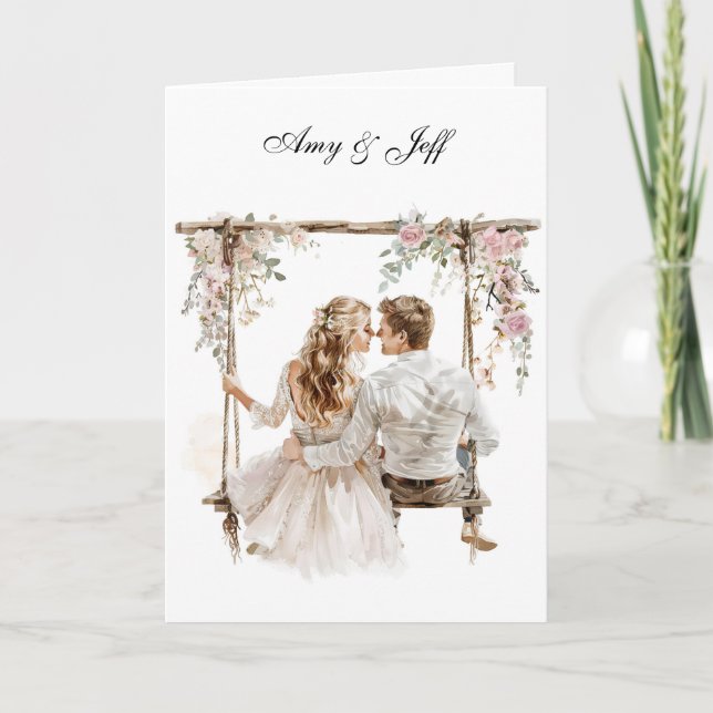 Carte de mariage personnalisée (Devant)