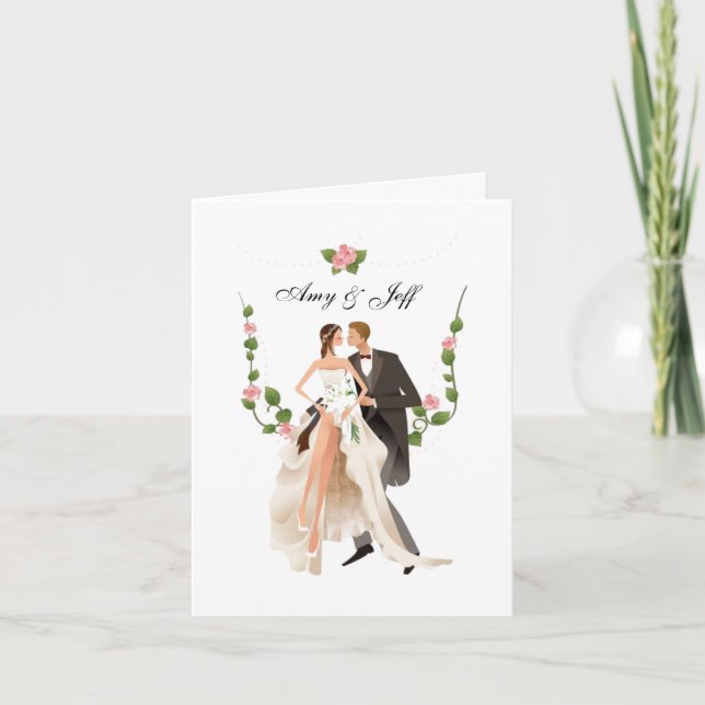 Carte de mariage personnalisée (Devant)