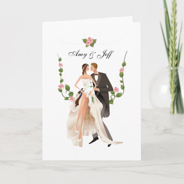 Carte de mariage personnalisée (Devant)