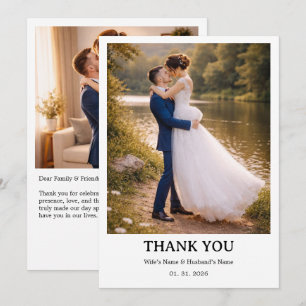 Carte de Mariage Personnalisée Couple Élégant Si