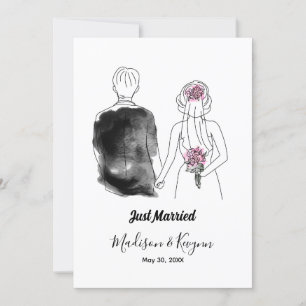 Carte de Mariage Personnalisée pour la Mariée et l