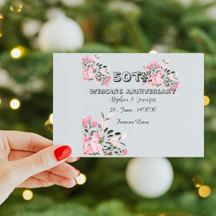 Carte de mariage personnalisée pour les 50 ans de 