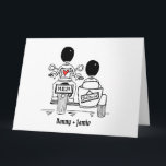 Carte de mariage personnalisée pour motards avec s<br><div class="desc">Une carte de vœux de mariage pour motards serait un souvenir idéal pour un couple ayant un mariage sur le thème de la moto. Le texte peut être modifié si vous préférez un libellé différent et la police de caractères peut également être changée parmi les nombreuses polices disponibles sur Zazzle....</div>
