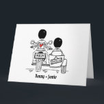 Carte de mariage personnalisée pour motards avec s<br><div class="desc">Une carte de vœux de mariage pour motards serait un souvenir idéal pour un couple ayant un mariage sur le thème de la moto. Le texte peut être modifié si vous préférez un libellé différent et la police de caractères peut également être changée parmi les nombreuses polices disponibles sur Zazzle....</div>