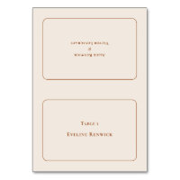 Carte de Mariage pliable Boho Ivoire simple